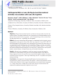 Cover page: Self-reported mid- to late-life physical and recreational activities: Associations with late-life cognition