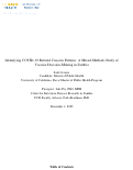 Cover page of Identifying COVID-19 Related Concern Patterns: A Mixed-Methods Study of Vaccine Decision-Making in Zambia