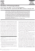 Cover page: Genetics of Craniosynostosis