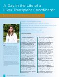 Cover page: A Day in the Life of a Liver Transplant Coordinator