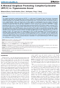 Cover page: A Minimal Anaphase Promoting Complex/Cyclosome (APC/C) in Trypanosoma brucei