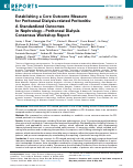 Cover page: Establishing a Core Outcome Measure for Peritoneal Dialysis-related Peritonitis: A Standardized Outcomes in Nephrology—Peritoneal Dialysis Consensus Workshop Report