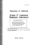 Cover page: I. LOW TEMPERATURE HEAT CAPACITIES OF VANADIUM, NIOBIUM AND TANTALUM II. LOW TEMPERATURE HEAT CAPACITY OF FERROMAGNETIC CHROMIC TRIBROMIDE