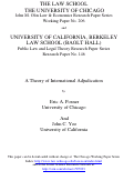 Cover page: A Theory of International Adjudication