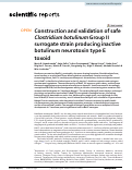 Cover page: Construction and validation of safe Clostridium botulinum Group II surrogate strain producing inactive botulinum neurotoxin type E toxoid