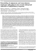 Cover page: Remodeling of epigenome and transcriptome landscapes with aging in mice reveals widespread induction of inflammatory responses