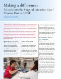 Cover page: Making a Difference: A Lok into the Surgical Intensive Care/Trauma Unit at UCSD