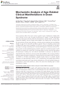 Cover page: Mechanistic Analysis of Age-Related Clinical Manifestations in Down Syndrome