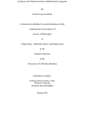 Cover page: Synthesis and Characterization of Multivalent Conjugates