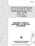 Cover page: Emergency Plans - Building 7 Complex (7, 7A, B7B, B7C, 52, B52B)