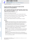 Cover page: Psychosocial Stress and C-Reactive Protein From Mid-Adolescence to Young Adulthood