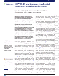 Cover page: COVID-19 and immune checkpoint inhibitors: initial considerations.