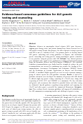 Cover page: Evidence-based consensus guidelines for ALS genetic testing and counseling.