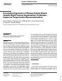 Cover page: Incomplete Expansion of Palmaz-Schatz Stents despite High-Pressure Implantation Technique: Impact on Target Lesion Revascularization