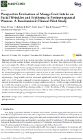 Cover page: Prospective Evaluation of Mango Fruit Intake on Facial Wrinkles and Erythema in Postmenopausal Women: A Randomized Clinical Pilot Study