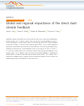 Cover page: Global and regional importance of the direct dust-climate feedback