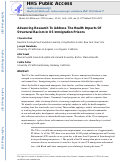 Cover page: Advancing Research To Address The Health Impacts Of Structural Racism In US Immigration Prisons.