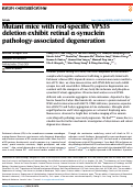 Cover page: Mutant mice with rod-specific VPS35 deletion exhibit retinal α-synuclein pathology-associated degeneration.