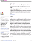 Cover page: Allometric relationships for eight species of 4-5 year old nitrogen-fixing and non-fixing trees.