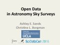 Cover page: Open Data in Astronomy Sky Surveys