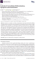 Cover page: Galectin-12 in Cellular Differentiation, Apoptosis and Polarization