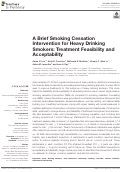 Cover page: A Brief Smoking Cessation Intervention for Heavy Drinking Smokers: Treatment Feasibility and Acceptability