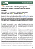 Cover page: ArchR is a scalable software package for integrative single-cell chromatin accessibility analysis