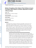 Cover page: Mothers’ Perceptions of the Climate of Their Children’s Schools: Covariations With Children’s Academic Adjustment in Families of Mexican Origin