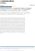 Cover page: Reduced dynamic complexity allows structure elucidation of an excited state of KRAS<sup>G13D</sup>.