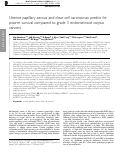 Cover page: Uterine papillary serous and clear cell carcinomas predict for poorer survival compared to grade 3 endometrioid corpus cancers.