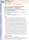 Cover page: Region specific mitochondrial impairment in mice with widespread overexpression of alpha-synuclein