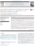 Cover page: Leukocyte telomere length: Effects of schizophrenia, age, and gender