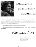 Cover page: A Message from the President of Malki Museum