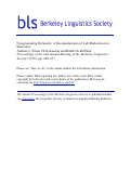 Cover page: Foregrounding Referents: A Reconsideration of Left Dislocation in Discourse