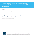 Cover page: Time-varying value of electric energy efficiency