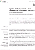 Cover page: Spatial Ability Explains the Male Advantage in Approximate Arithmetic.