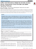 Cover page: Caffeic Acid Derivatives Inhibit the Growth of Colon Cancer: Involvement of the PI3-K/Akt and AMPK Signaling Pathways