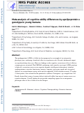 Cover page: Meta-analysis of cognitive ability differences by apolipoprotein e genotype in young humans.