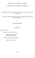 Cover page: The role of research evidence in school improvement : a case study of corrective action schools