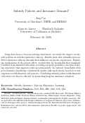 Cover page: Subsidy Policies and Insurance Demand