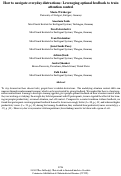Cover page: How to navigate everyday distractions: Leveraging optimal feedback to trainattention control