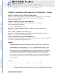 Cover page: Epigenetic Regulation and Measurement of Epigenetic Changes