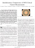 Cover page: Interlaboratory Comparisons of NbTi Critical Current Measurements