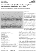 Cover page: Semantic Network Analysis Reveals Opposing Online Representations of the Search Term “GMO”