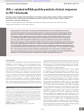 Cover page: IFN-γ–related mRNA profile predicts clinical response to PD-1 blockade