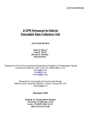 Cover page: A GPS Enhanced In-Vehicle Extensible Data Collection Unit