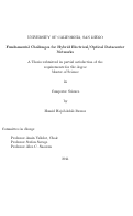 Cover page: Fundamental challenges for hybrid electrical/optical datacenter networks