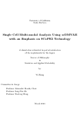 Cover page: Single Cell Multi-modal Analysis Using scDMVAE with an Emphasis on SCoPE2 Technology