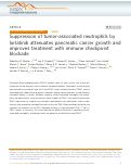 Cover page: Suppression of tumor-associated neutrophils by lorlatinib attenuates pancreatic cancer growth and improves treatment with immune checkpoint blockade