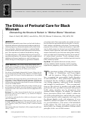 Cover page: The Ethics of Perinatal Care for Black Women